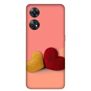 Red Yellow heart Shape Oppo Reno 8T 5G-278
